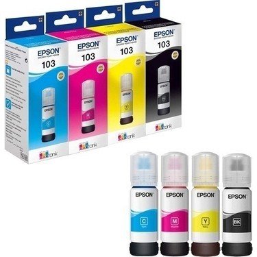 Epson 103 Ecotank 65 ml 4 Renk Kutulu Orijinal Mürekkep Seti