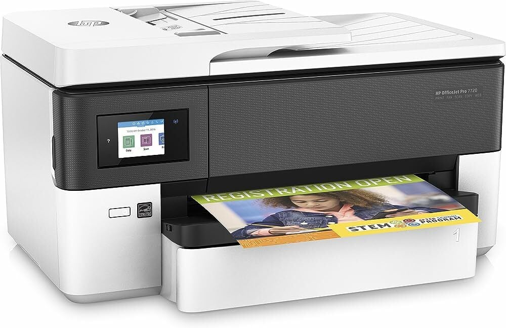 HP Officejet Pro 7720 Wi-Fi + Tarayıcı + Fotokopi + Faks Renkli Çok Fonksiyonlu Mürekkep Püskürtmeli Yazıcı
