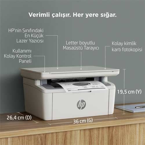 HP A4 M141a 7MD73A Siyah Çok Fonksiyonlu Lazer Yazıcı USB