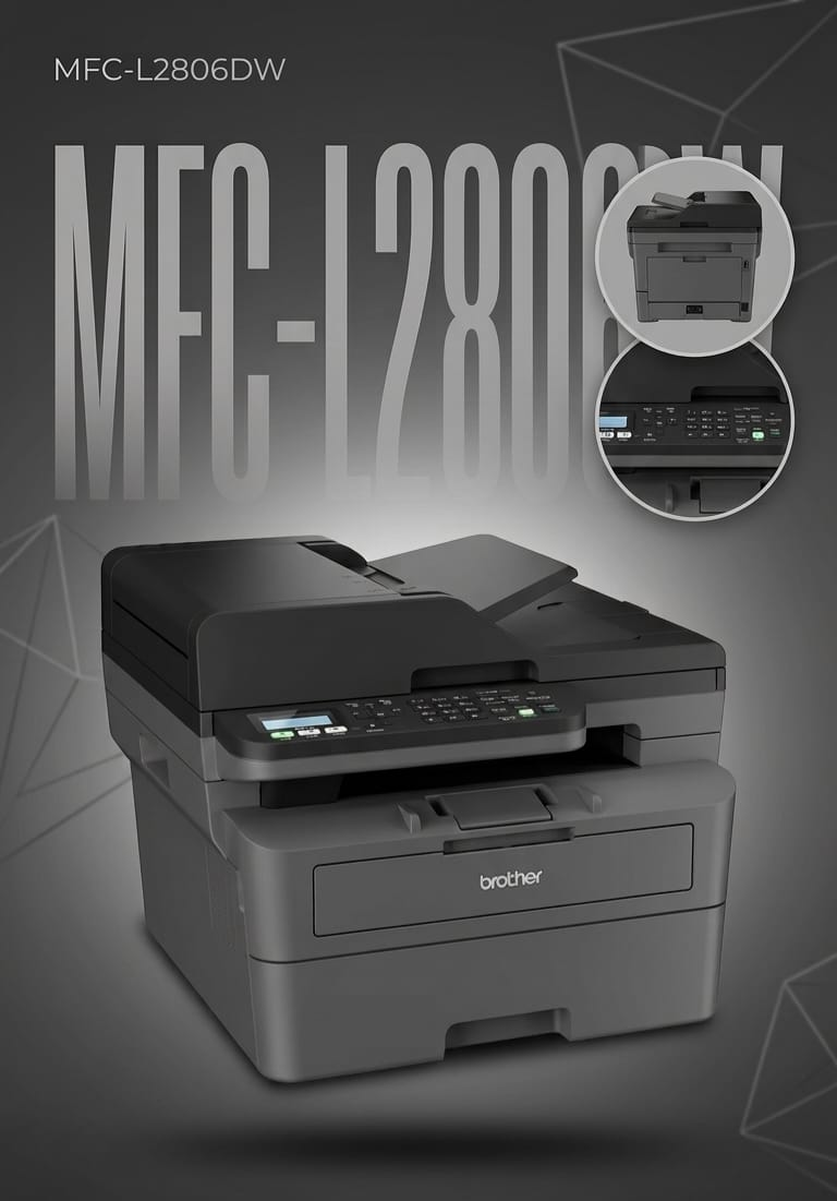 BROTHER MFC-L2806DW FOTOKOPİ, TARAYICI, FAKS Wi-Fi MONO LAZER YAZICI+3 TONER