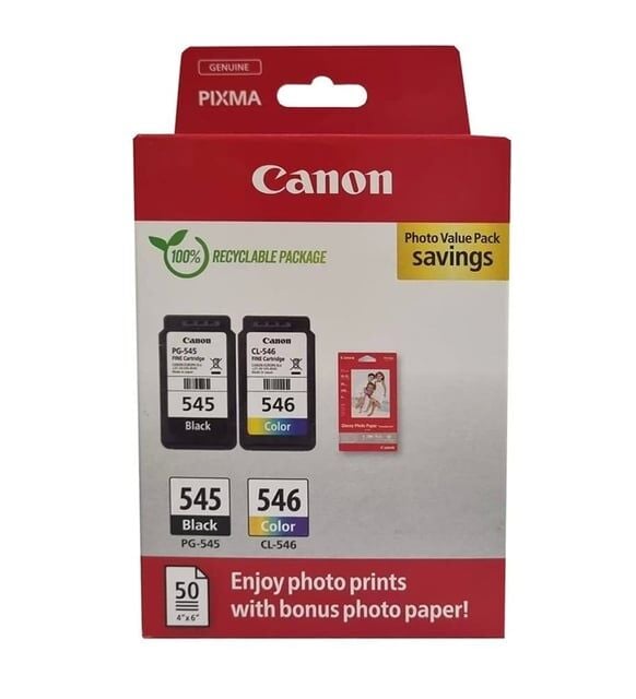 Canon PG-545 + 546 Renkli + Siyah 2'li Set Kartuş