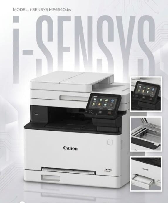 Canon i-Sensys MF664CDW Wi-Fi + Tarayıcı + Fotokopi Renkli Çok Fonksiyonlu Lazer Yazıcı ORJİNAL TONERLİ