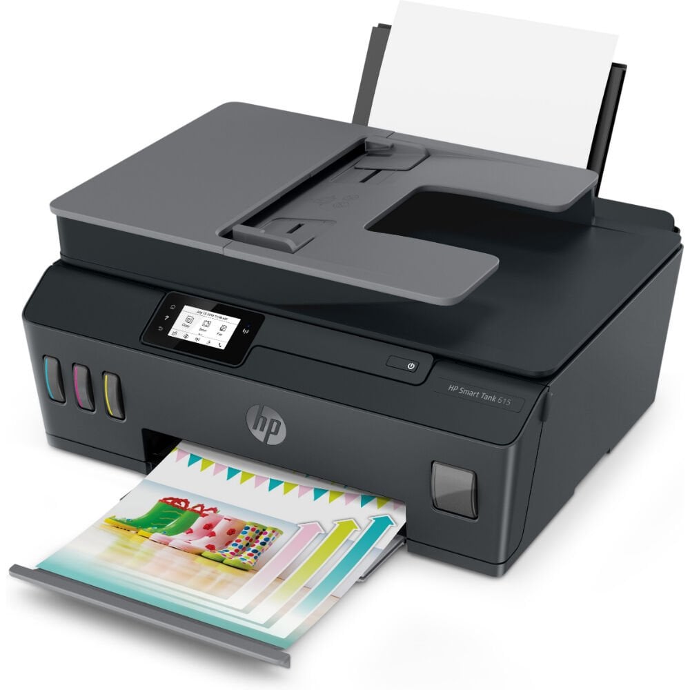 HP Smart 615 Y0F71A Wi-Fi + Faks +Tarayıcı + Fotokopi Renkli Çok Fonksiyonlu Tanklı Mürekkep Püskürtmeli Yazıcı