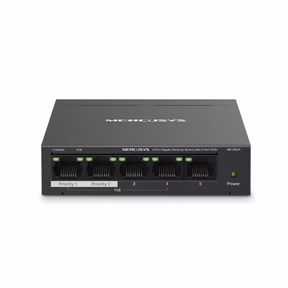 Mercusys MS105GP 5 Port 10/100/1000 Mbps Gigabit Switch