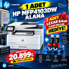 HP MFP 4103dw Yazıcı + 2x Lexar 64GB Flash Bellek Hediye