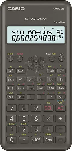 Casio FX-82MS 2. Versiyon 240 Fonksiyonlu Bilimsel Hesap Makinesi
